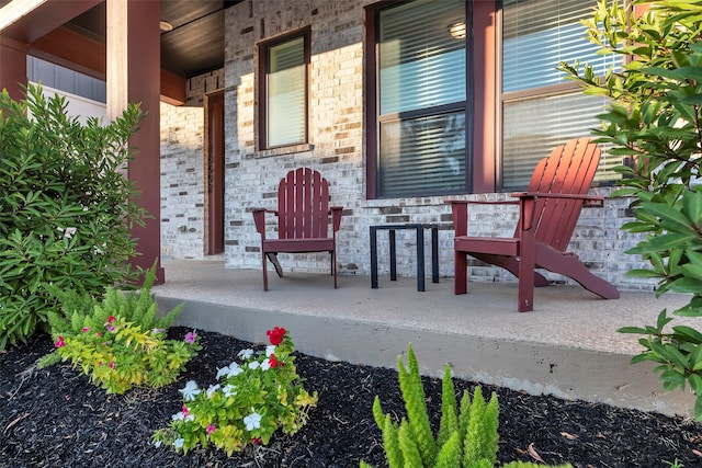 view of patio featuring covered porch