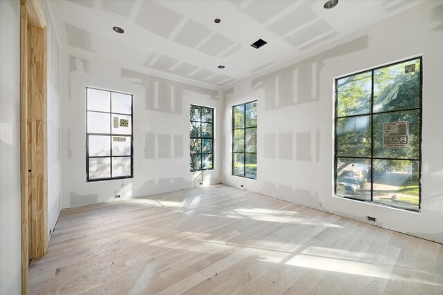 empty room featuring light hardwood / wood-style flooring