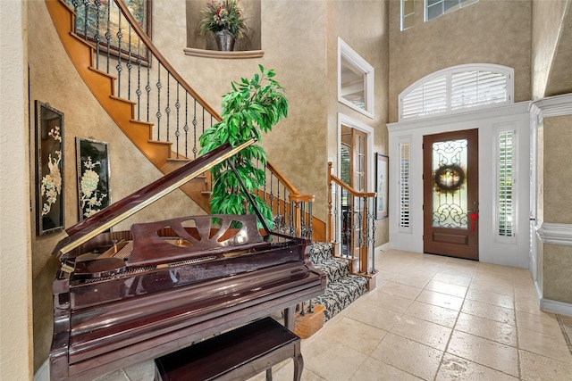 entrance foyer with a high ceiling