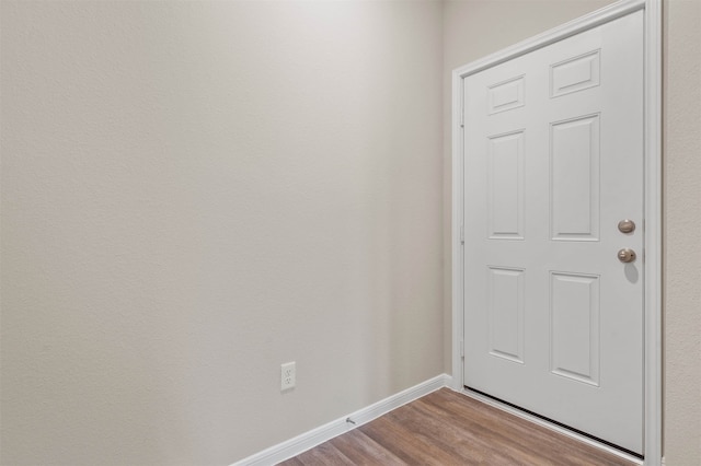 doorway to outside with light hardwood / wood-style floors