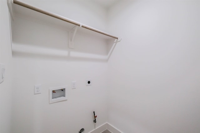 laundry room with washer hookup, hookup for a gas dryer, and hookup for an electric dryer