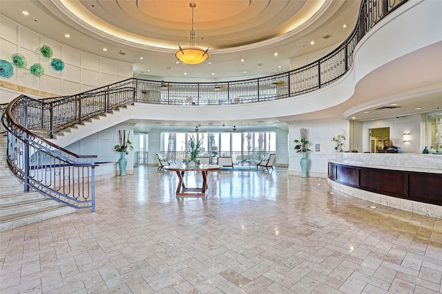 building lobby featuring stairs
