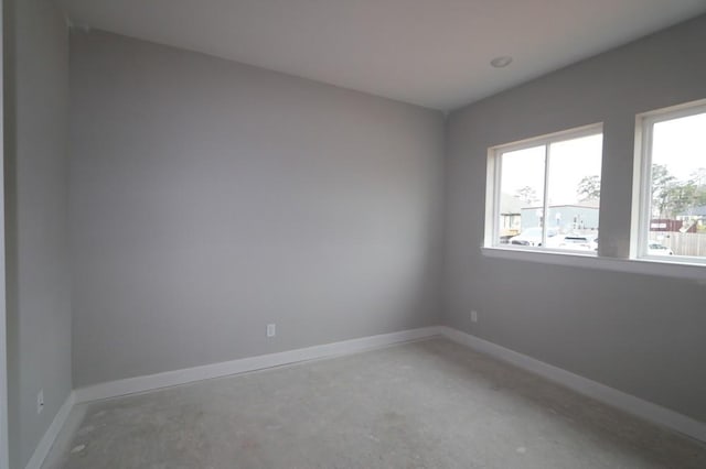 empty room with concrete floors