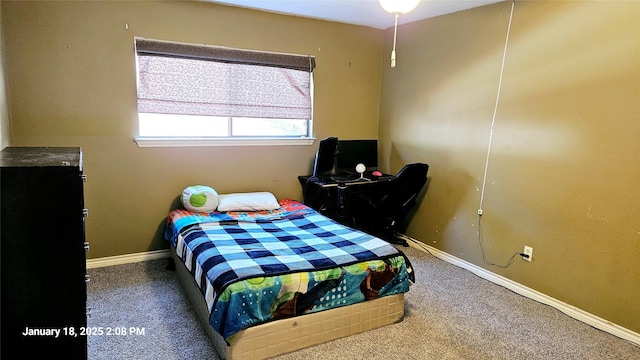 view of carpeted bedroom