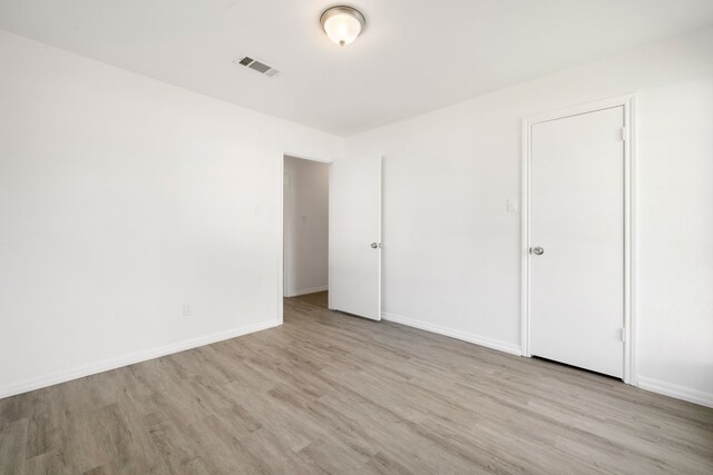 interior space with light hardwood / wood-style flooring