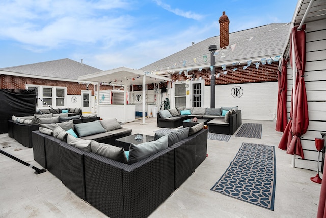 view of patio / terrace with an outdoor living space