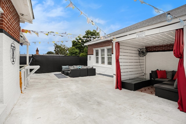 view of patio / terrace featuring an outdoor hangout area