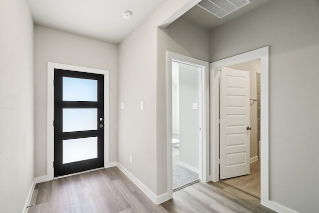 entryway featuring light hardwood / wood-style floors