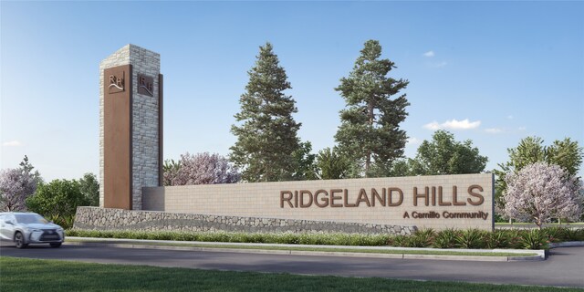 view of community sign