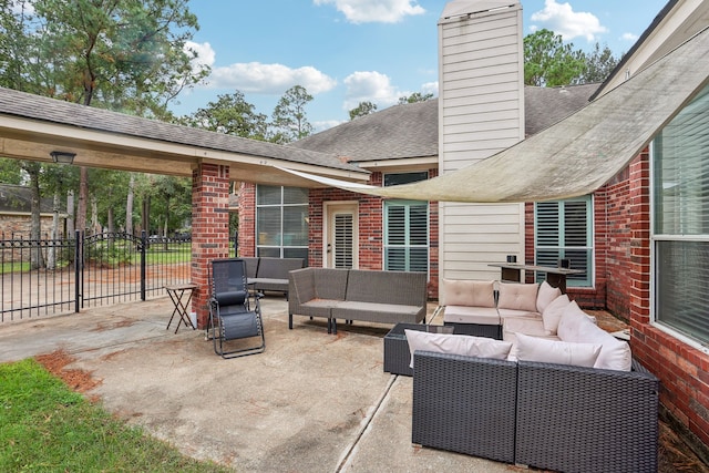 view of patio / terrace with outdoor lounge area