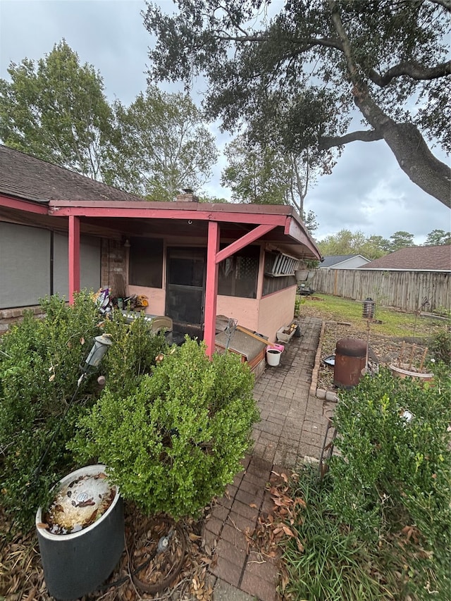 view of home's exterior with a patio