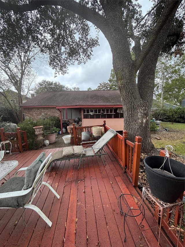 view of wooden deck