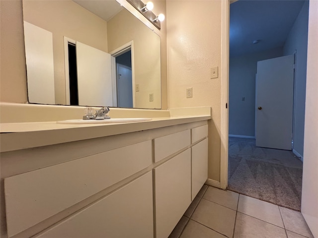 bathroom with sink and tile patterned floors