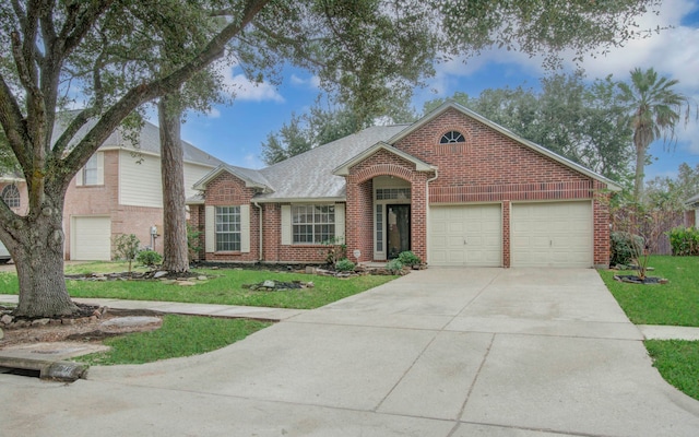 view of front of property featuring a front yard