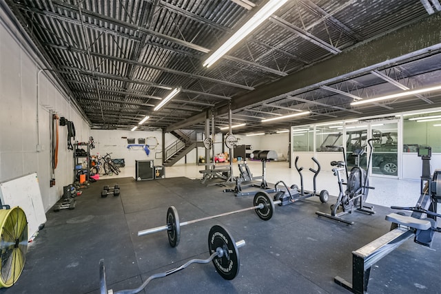 view of workout area