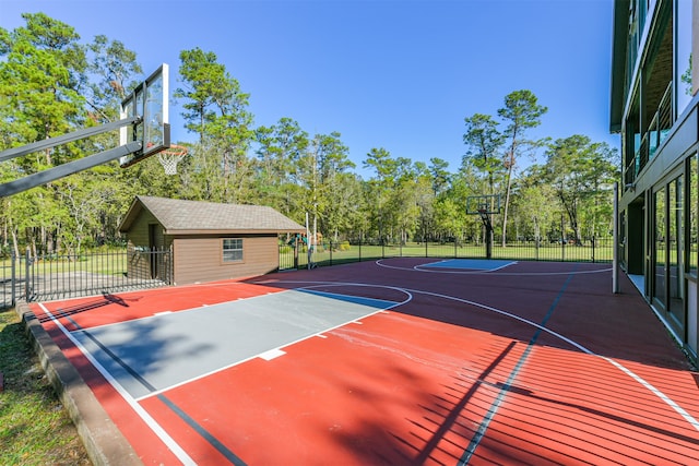 view of sport court