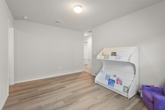 interior space with light wood-type flooring