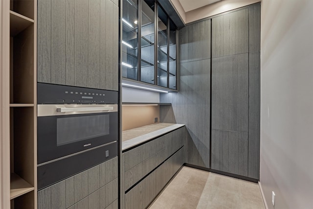 kitchen with stainless steel oven