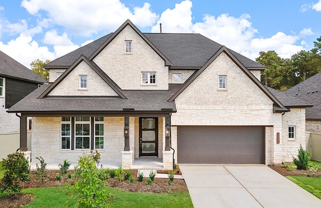 view of front facade with a garage