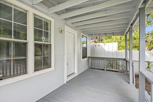 exterior space with a wooden deck