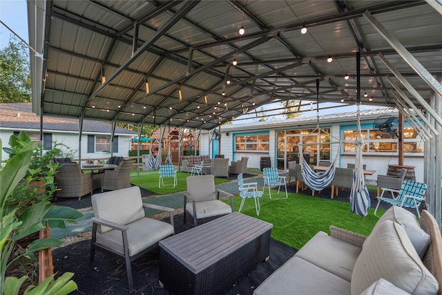 view of patio / terrace with an outdoor hangout area