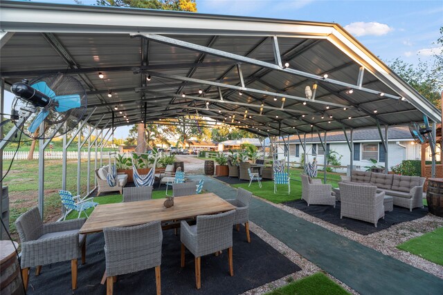 view of patio / terrace featuring an outdoor hangout area