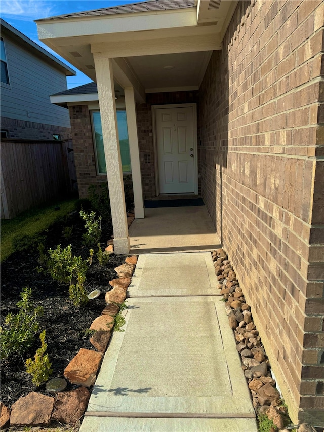 view of doorway to property