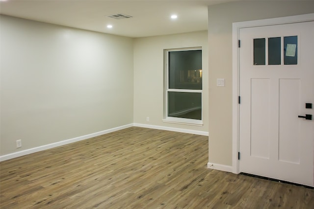 foyer entrance featuring hardwood / wood-style floors