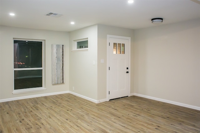 foyer featuring light hardwood / wood-style flooring