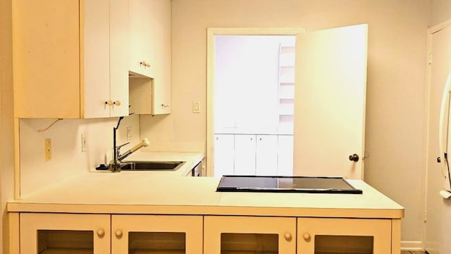 kitchen featuring sink and black electric stovetop