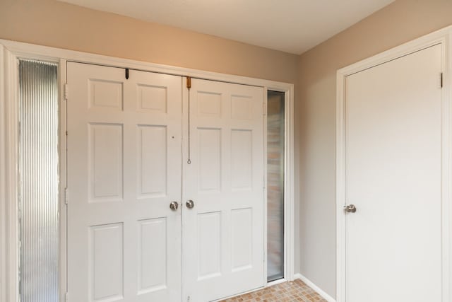 unfurnished bedroom with a closet