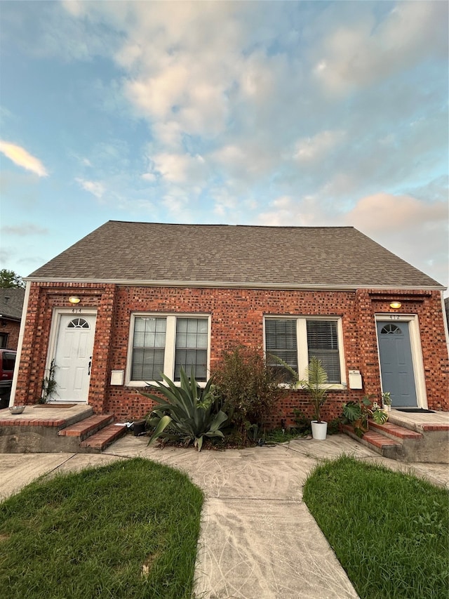 view of single story home