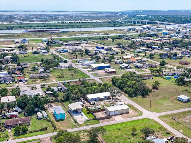 381 Center St, Matagorda, TX 77457 - drone / aerial view of a nearby body of water and a notable bridge
