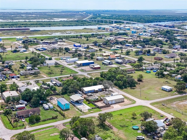 381 Center St, Matagorda, TX 77457 - drone / aerial view of a notable bridge and a nearby body of water