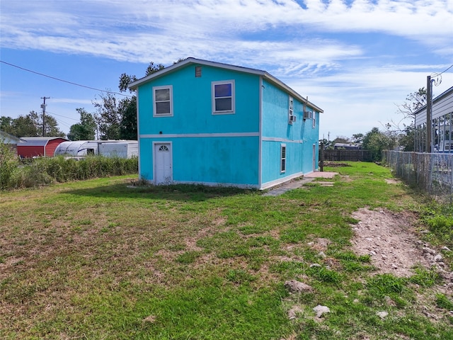 exterior space with a yard