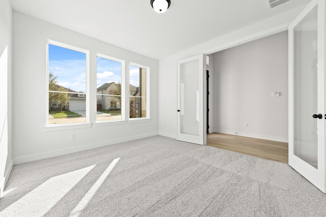 unfurnished bedroom with light hardwood / wood-style floors