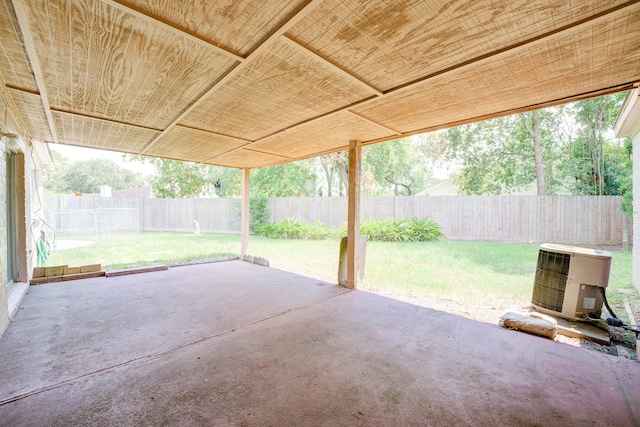 view of patio featuring central air condition unit