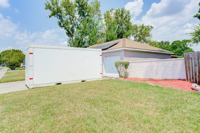 exterior space with a yard