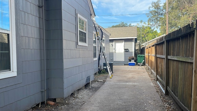 view of home's exterior with central air condition unit