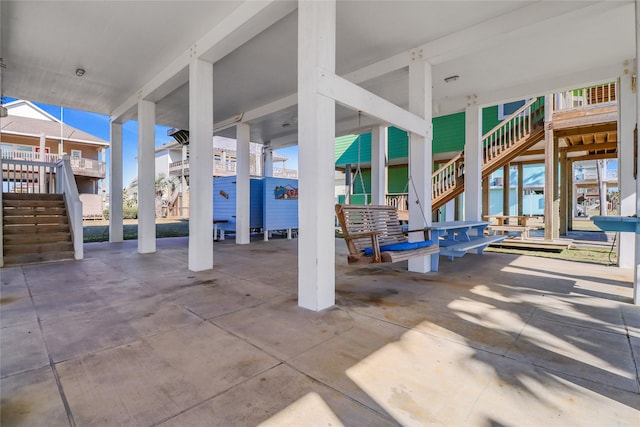 view of patio / terrace featuring a water view