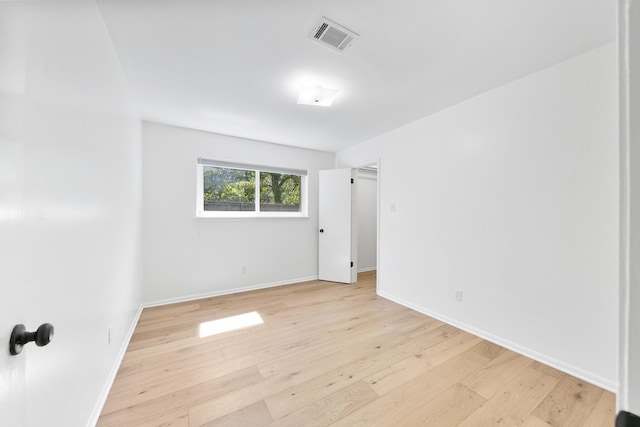 empty room featuring light wood-type flooring