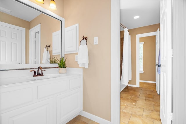 bathroom featuring vanity