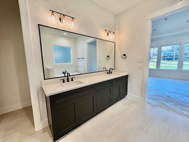 bathroom with vanity