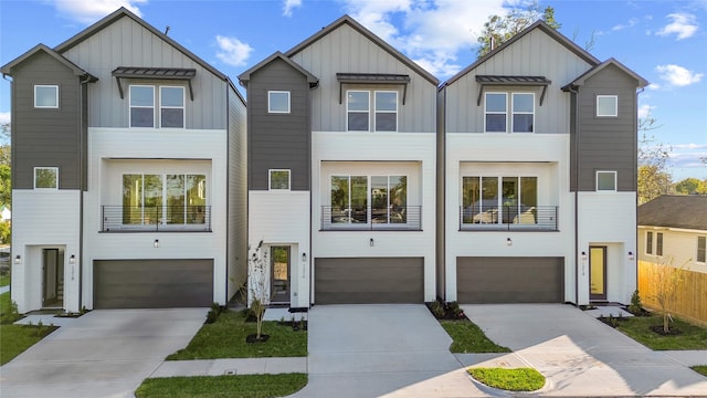 view of property with a garage