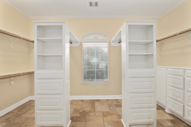 view of walk in closet