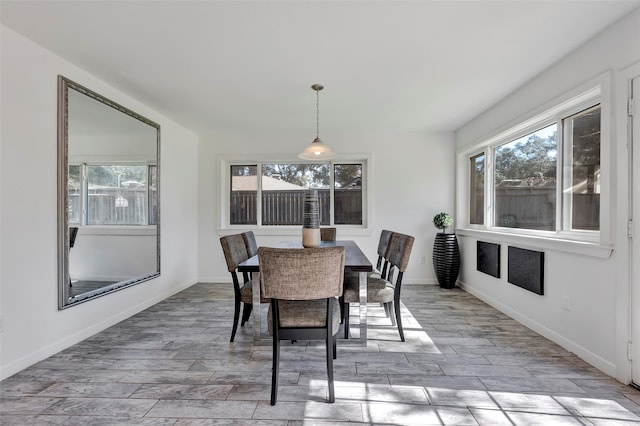 dining room with light hardwood / wood-style flooring