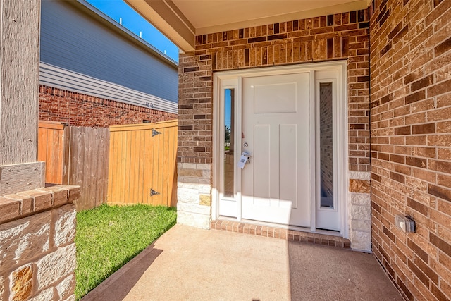 view of doorway to property