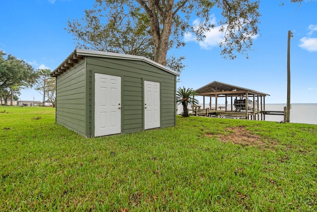 view of shed