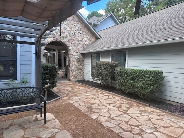 view of patio / terrace with a pergola