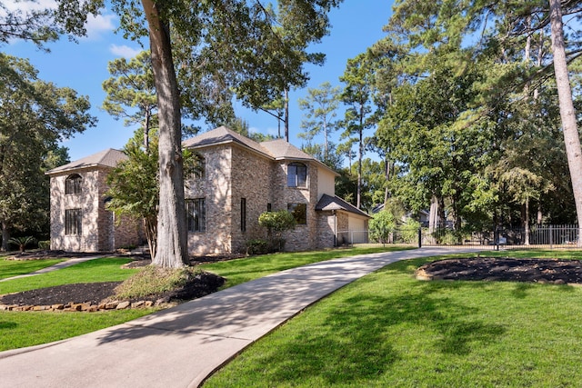 view of property exterior with a yard